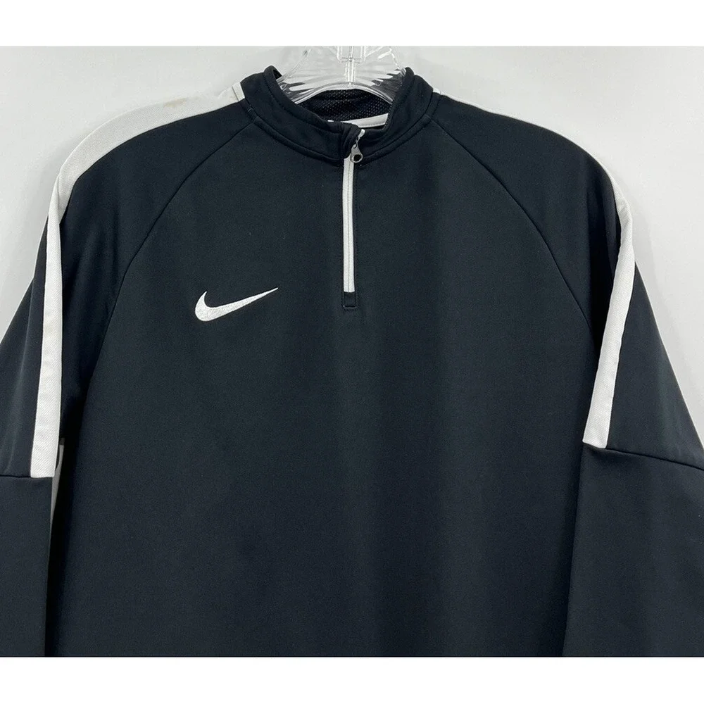 Nike Soccer Dri-Fit Academy Drill Black Half-Zip 839358-010 Youth Size XL